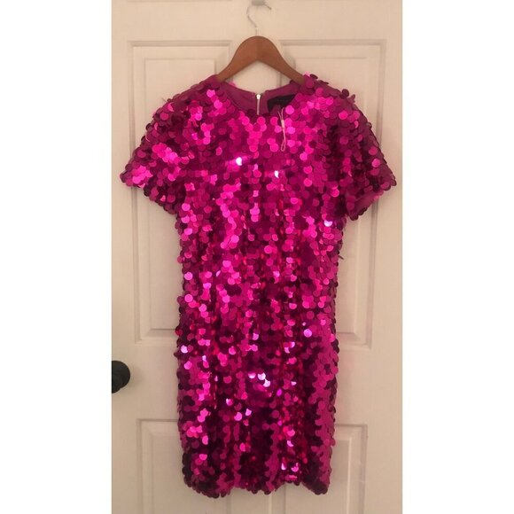 Endless Rose Dresses & Skirts - Endless Rose Circle Sequins Dress in Fuchsia Pink Size Small